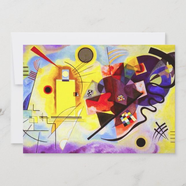 Convites de Azul Amarelo Kandinsky (Frente)