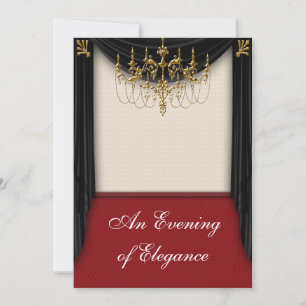 Convites de Baile de Formatura Preto e Glamour