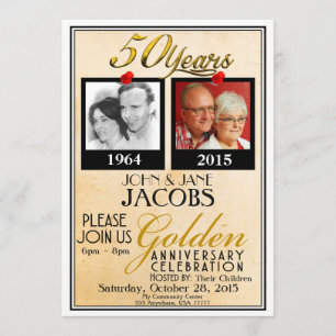 Convites de Bodas de Ouro 50 Anos