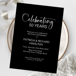 Convites de Bodas de Ouro Chic para 50 anos de Cas