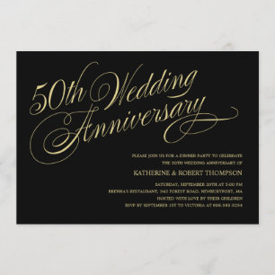 Convites de Bodas de Ouro de Casamento