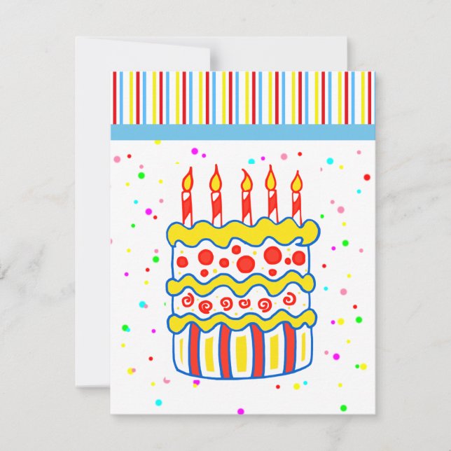 Convites de Bolo de Aniversário (Frente)
