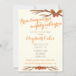 Convites De Bolotas Pequenas E Poderosas Oaks Crescem Chás 