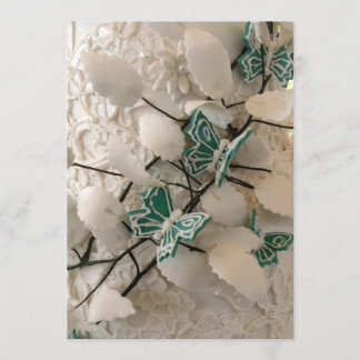 Convites de borboletas verdes