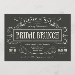 Convites de Brunch de Bridal Exclusivos