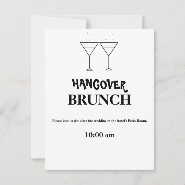 Convites de "Brunch Pós Ressaca" (Frente)