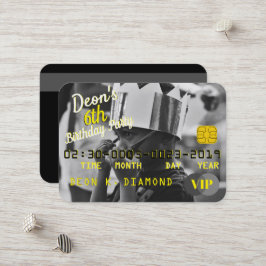 Convites de Cartão de Crédito de Aniversário VIP F