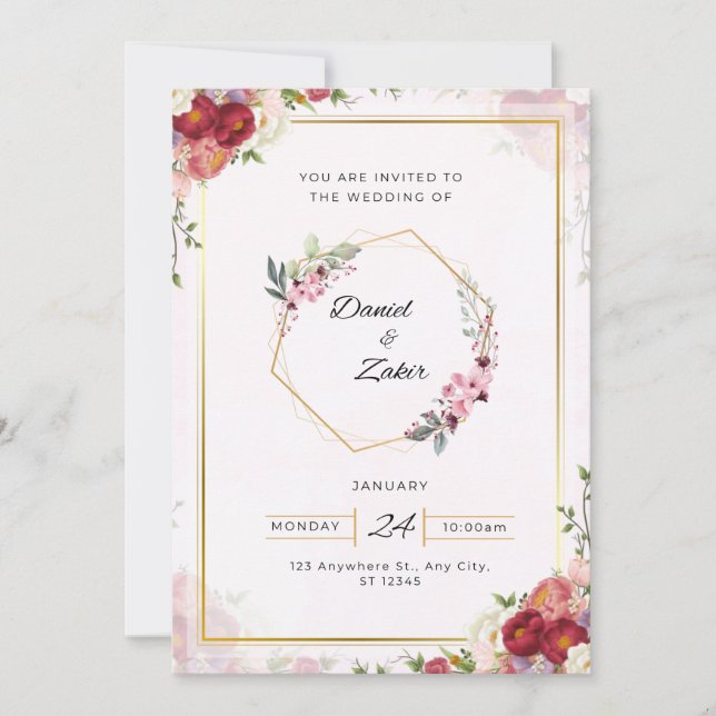 Convites de Casamento  (Frente)