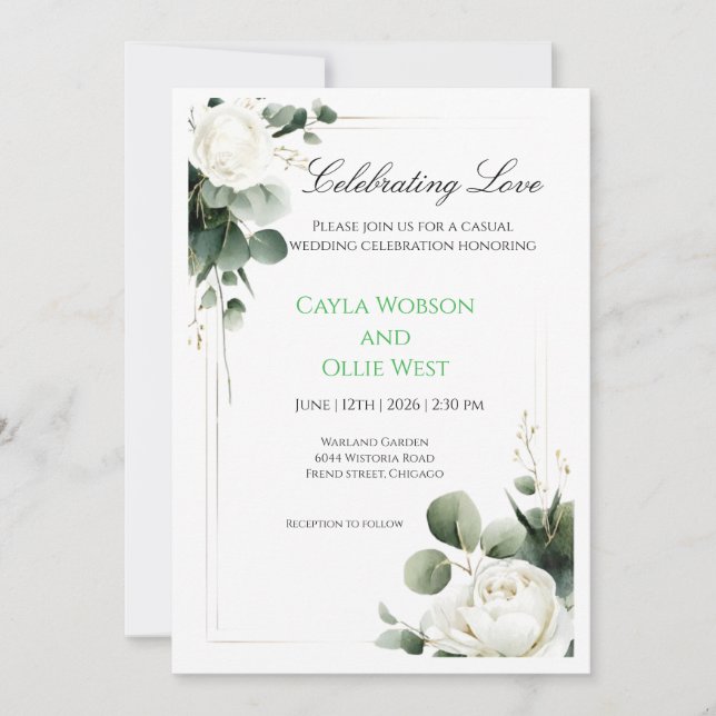 Convites de casamento (Frente)