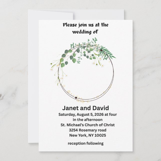Convites de Casamento (Frente)