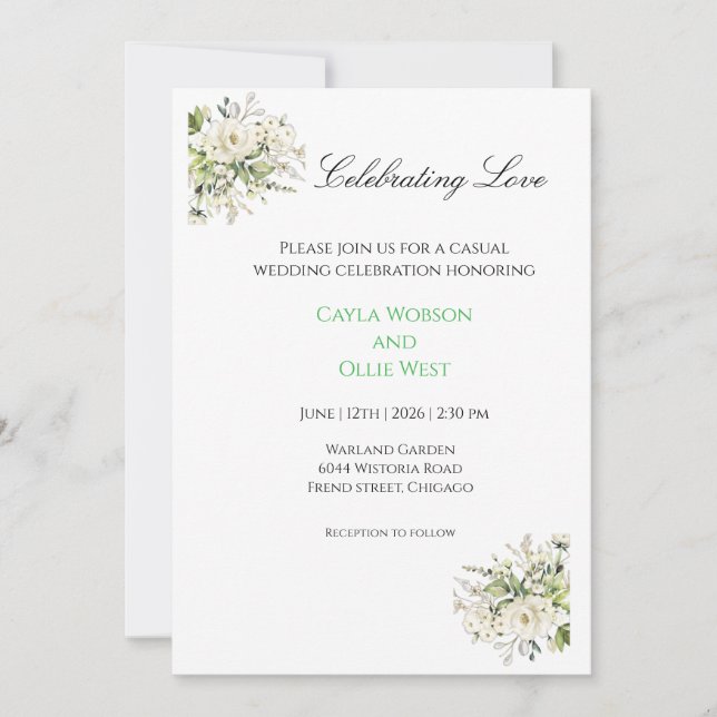 Convites de casamento (Frente)