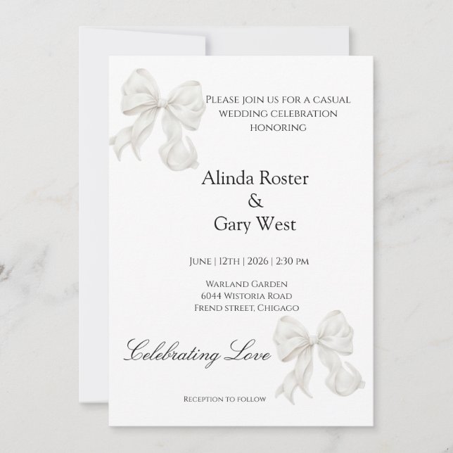 Convites de casamento (Frente)