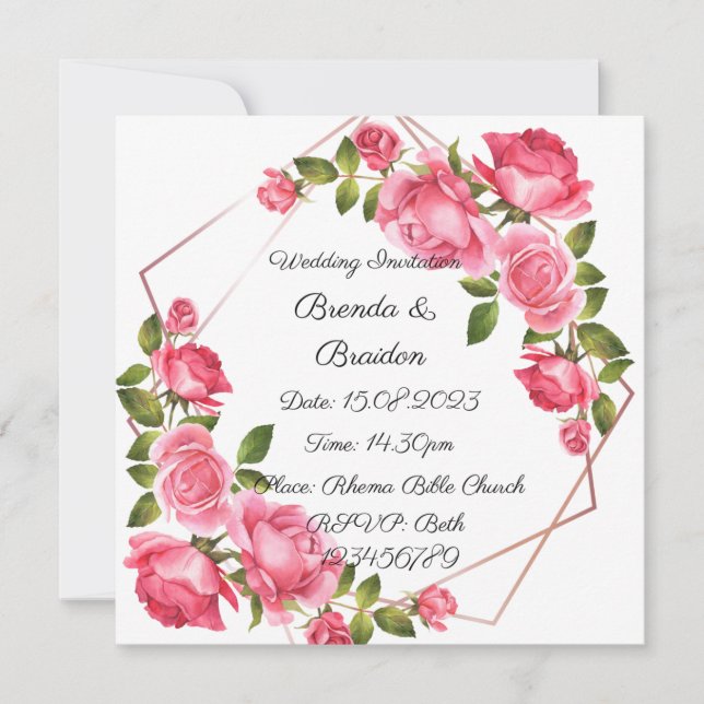 Convites de Casamento  (Frente)