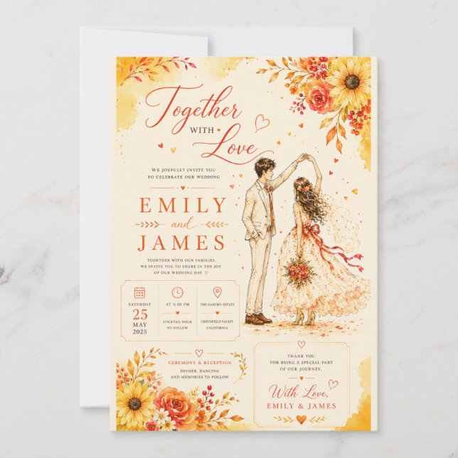 convites de casamento (Frente)