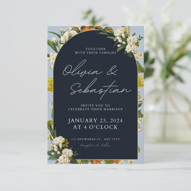 Convites de Casamento (Em pé/Frente)