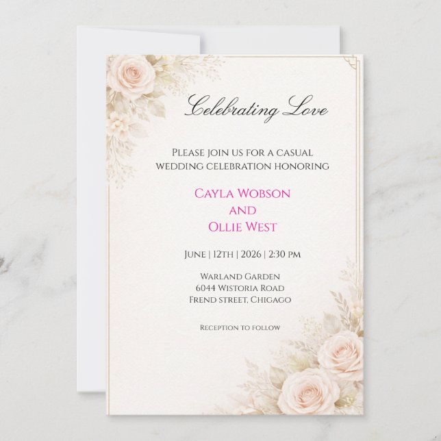 Convites de casamento (Frente)