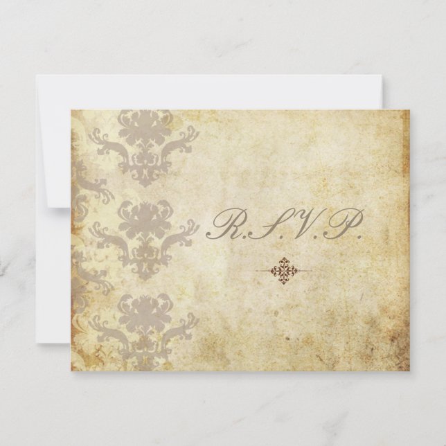 Convites de casamento 5x7 exigem RSVPs vintage (Frente)