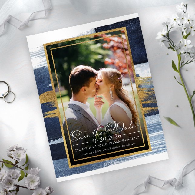 Convites de casamento abstratos para salvar a data (Criador carregado)