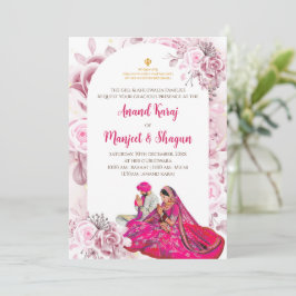 convites de casamento Anand Karaj e convites Sikh