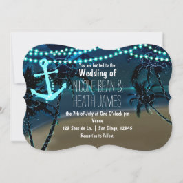 Convites de Casamento Anchor Lights & Palm Trees