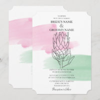 Convites de Casamento Aquarela Elegante King Prote