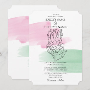Convites de Casamento Aquarela Elegante King Prote