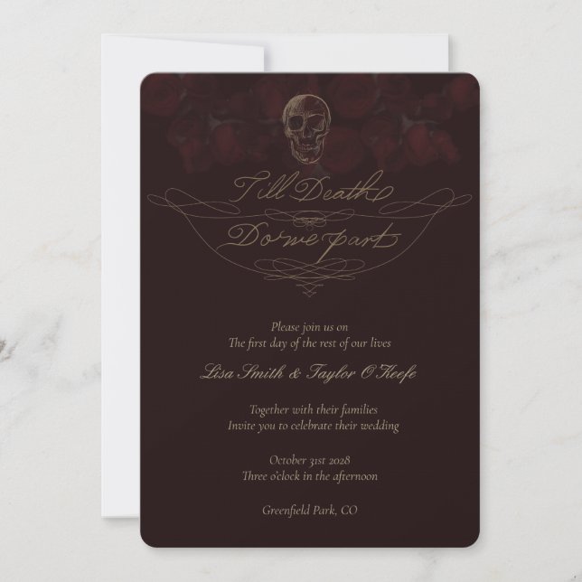Convites de Casamento Até a Morte (Frente)
