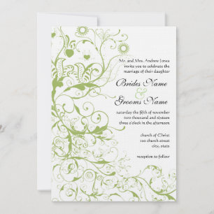 Convites de Casamento Birds & Swirls #17