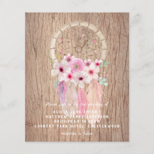 Convites de casamento BOHO de Papel de Folheto de