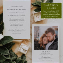 Convites de Casamento Católicos Bethany com RSVP