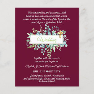 Convites de casamento Católicos Modernos com Vers