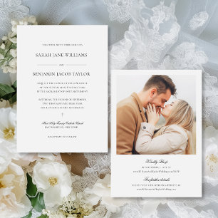 Convites de Casamento Católicos Sarah com RSVP