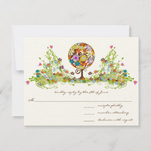 Convites de Casamento Círculo de Amor Floresta Mág