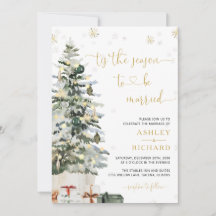 Convites de Casamento com Árvore de Natal