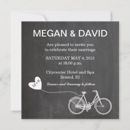 Convites de casamento com bicicleta