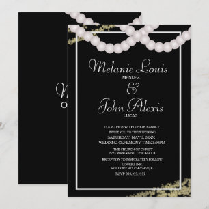 Convites de Casamento com Bordas de Confetes de Fo