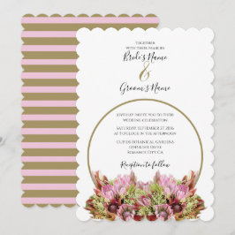 Convites de Casamento com Buquê de Flores Silvestr