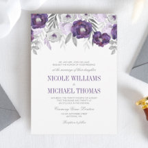 Convites de Casamento com Flores de Aquarela em To