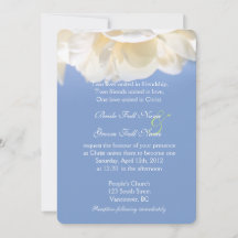 Convites de casamento com flores de rosa branca pu