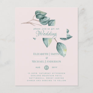 Convites de Casamento com Folhas de Eucalipto Econ