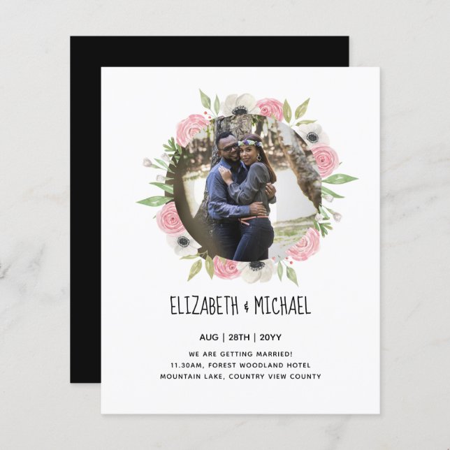 CONVITES DE CASAMENTO COM FOTO DE ORÇAMENTO - Coro (Frente/Verso)