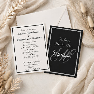 Convites de Casamento com Monograma do Futuro Sr.