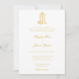 Convites de Casamento com Monograma JH ou Monogram