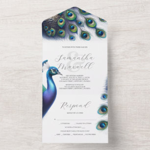 Convites de Casamento com Pacote de Cartão RSVP