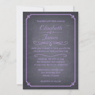 Convites de Casamento com Quadros de Lavandas
