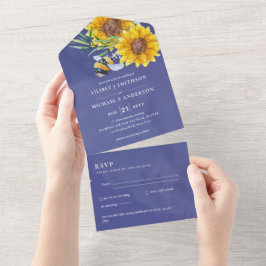 Convites de casamento com RSVP Abelhas Rústicas de