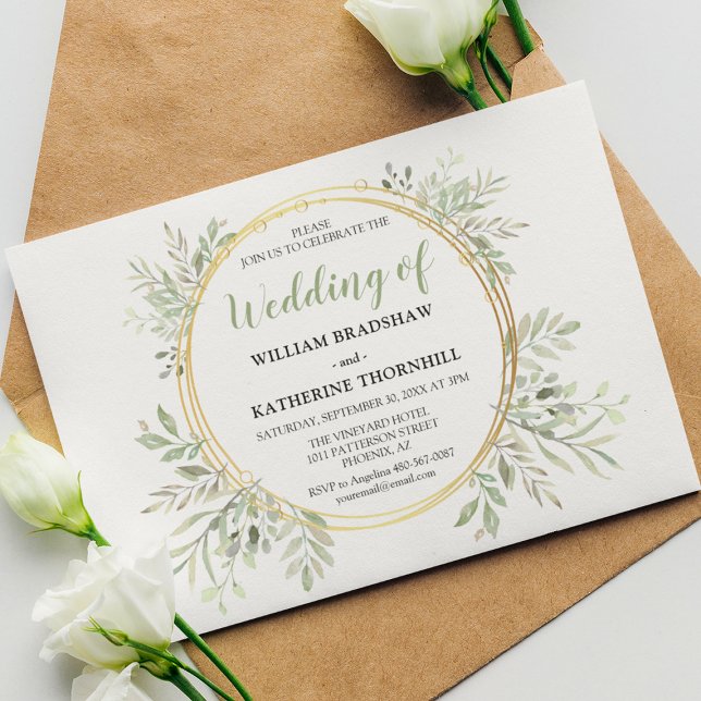 Convites de Casamento com Vegetação Econômica (Criador carregado)