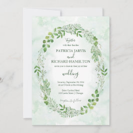Convites de Casamento com Vegetação Romântica