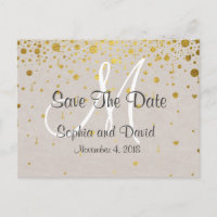 Convites de Casamento | Confetes Dourados SALVE A 