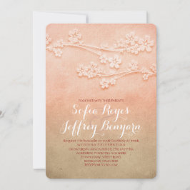 Convites de casamento cor-de-rosa